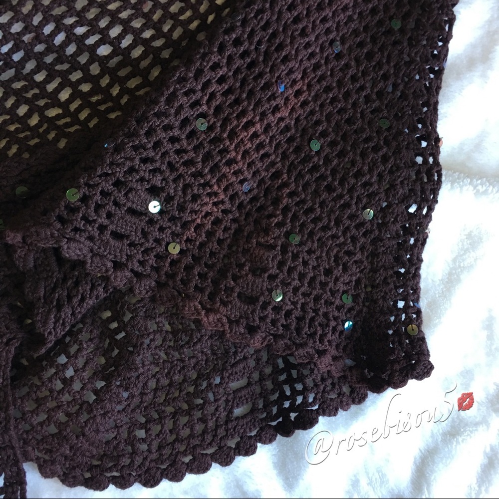 ✨HP! Sequined Boho Gypsy Summer Shawl Wrap-Shrug - Picture 2 of 8